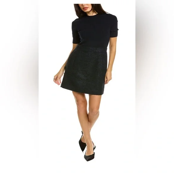 TED BAKER SKYLIE WOOL-BLEND MINI DRESS TED BAKER SKYLIE WOOL-BLEND MINI DRESS